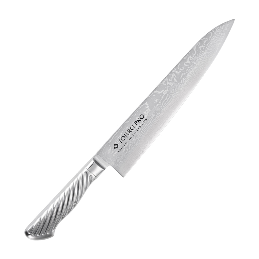 TOJIRO PRO ニッケルダマスカス鋼 牛刀 240mm（F-1033）、燕三条製包の全体画像