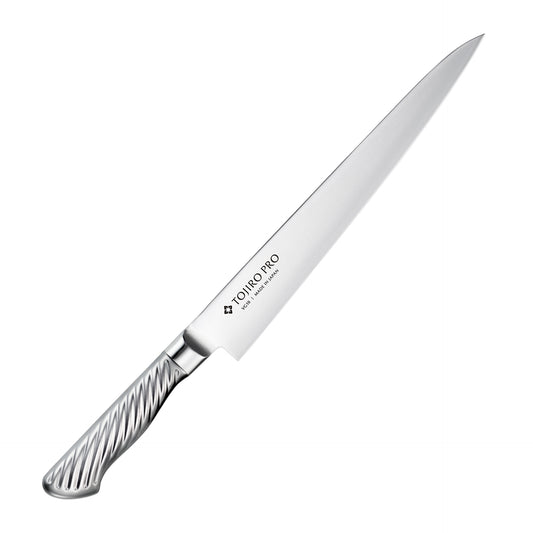 藤次郎 TOJIRO PRO 筋引 240mmの全体画像。型番：F-886。燕三条製包丁。