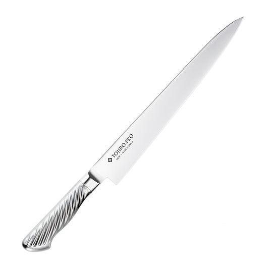 藤次郎 TOJIRO PRO 筋引 270mmの全体画像。型番：F-887。燕三条製包丁。