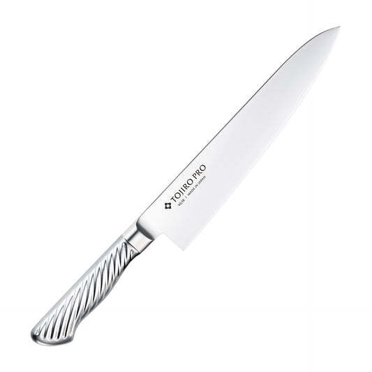 藤次郎 TOJIRO PRO 牛刀 210mmの全体画像。型番：F-889。燕三条製包丁。