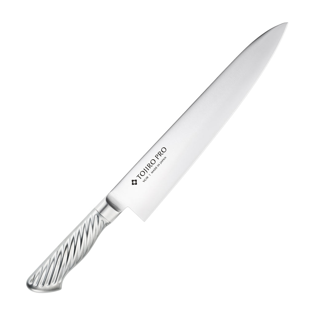 藤次郎 TOJIRO PRO 牛刀 270mmの全体画像。型番：F-891。燕三条製包丁。