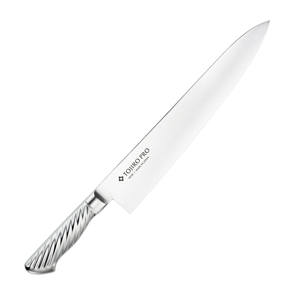藤次郎 TOJIRO PRO 牛刀 300mmの全体画像。型番：F-892。燕三条製包丁。
